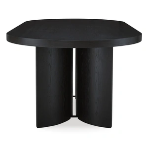 Ashley Furniture Rowanbeck Oval Wood Dining Table in Black | Ashley Furniture, Black