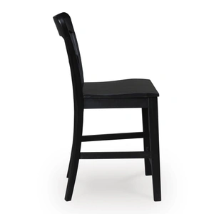 Ashley Furniture Greddinton Black Wood Barstool Set of 2 | Slat Back Design (Set of 2)
