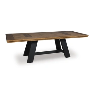 Ashley Furniture Greddinton Extendable Wood Dining Table - Brown/Black Farmhouse, Brown/Black