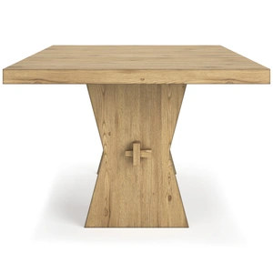 Ashley Furniture Galliden Light Brown Rectangular Wood Dining Table | 78-inch, Light Brown