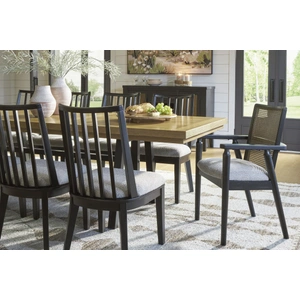 Ashley Furniture Galliden Extendable Dining Set - Rustic Oak & Black | Ashley, Brown/Black