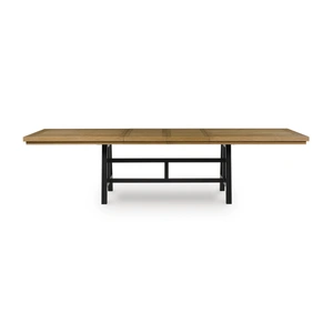 Ashley Furniture Galliden Extendable Wood Dining Table | Two-Tone Brown & Black, Brown/Black