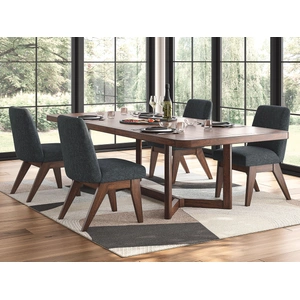 Ashley Furniture Dilenno Rectangular Extendable Dining Room Set | Dark Brown, Dark Brown
