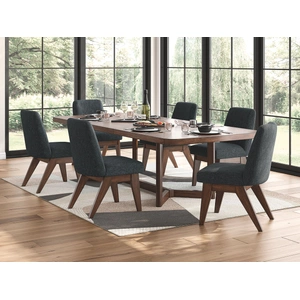 Ashley Furniture Dilenno Rectangular Extendable Dining Room Set | Dark Brown, Dark Brown