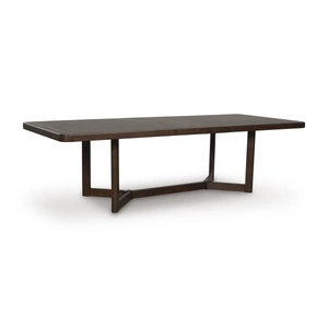 Ashley Furniture Dilenno Dark Brown Wood Extendable Dining Table | Seats 8, Dark Brown