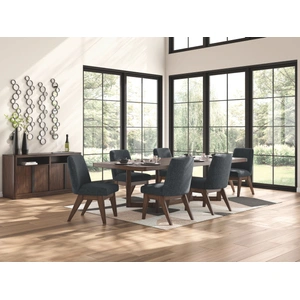 Ashley Furniture Dilenno Rectangular Extendable Dining Room Set | Dark Brown, Dark Brown