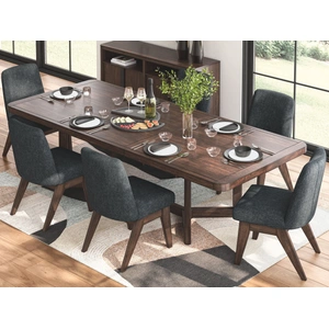 Ashley Furniture Dilenno Rectangular Extendable Dining Room Set | Dark Brown, Dark Brown