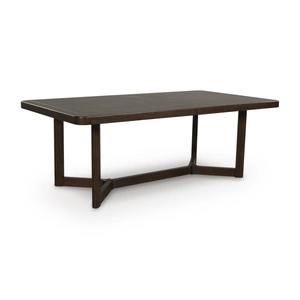 Ashley Furniture Dilenno Dark Brown Wood Extendable Dining Table | Seats 8, Dark Brown
