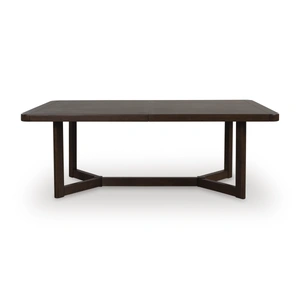 Ashley Furniture Dilenno Dark Brown Wood Extendable Dining Table | Seats 8, Dark Brown