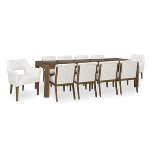 Ashley Furniture Baskinger Extendable Dining Room Set | Rectangular Brown Wood, Brown