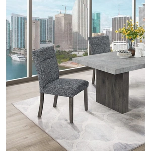 Global Furniture USA D2410 Faux Marble Rectangular Dining Room Set with D86 Chairs in Grey