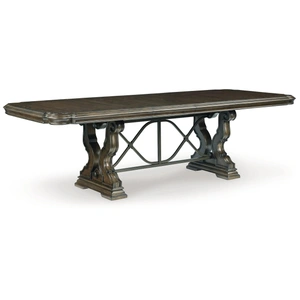 Ashley Furniture Ashley SM Maylee Wood Veneer Extendable Dining Table, Dark Brown