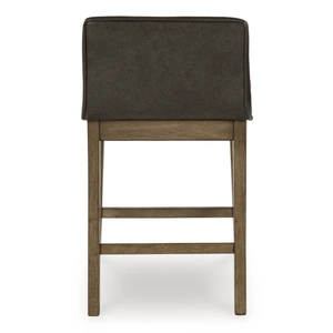 Ashley Furniture Cabalynn Whitewash Wood & Faux Leather Counter Stool, Two-tone Brown (Set of 2)