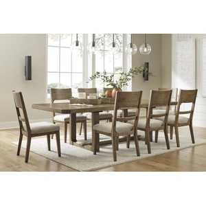 Ashley Furniture Cabalynn Rectangular Extendable Dining Room Set | Light Brown, Light Brown