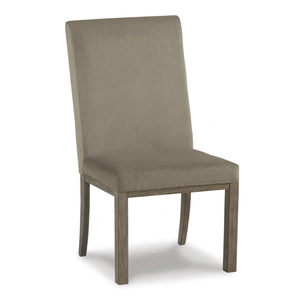 Ashley Furniture Chrestner Upholstered Dining Side Chair | Gray & Rustic Brown, Gray/Brown (Set of 2)