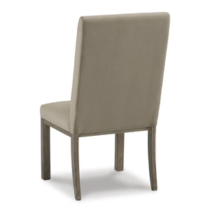 Ashley Furniture Chrestner Upholstered Dining Side Chair | Gray & Rustic Brown, Gray/Brown (Set of 2)