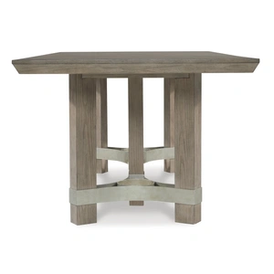 Ashley Furniture Chrestner Gray Rectangular Wood Dining Table | Double Pedestal, Gray