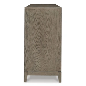 Ashley Furniture Chrestner 4-Door Dining Room Server | Wood Storage Sideboard, Gray