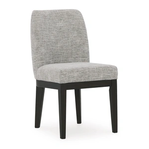 Ashley Furniture Burkhaus Dining Polyester Upholstered Side Chair, Beige/Dark Brown (Set of 2)