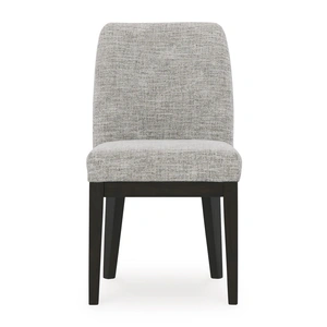 Ashley Furniture Burkhaus Dining Polyester Upholstered Side Chair, Beige/Dark Brown (Set of 2)