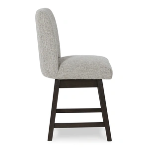 Ashley Furniture Burkhaus Polyester Upholstered Swivel Barstool, Beige/Dark Brown (Set of 2)