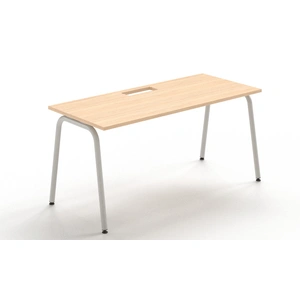 NARBUTAS Round D27.6-inch Melamine Office Single Desk w/Grommet