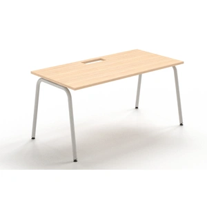 NARBUTAS Round D31.5-inch Melamine Office Single Desk w/Grommet