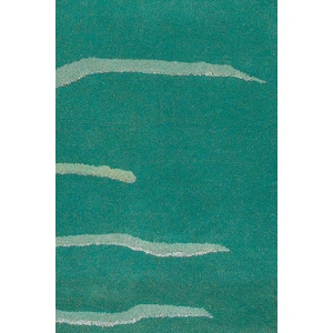 Chandra Daisa Wool Round Handmade Rug, 7'9-inch, Aqua/Cream/Grey