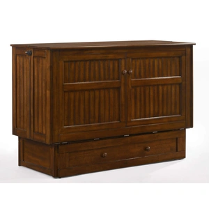Night & Day Furniture Daisy Wood Murphy Cabinet Bed w/Mattress