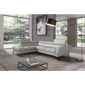 Diven Living Dalton Leather Sectional Sofa, Spessorato Ardesia