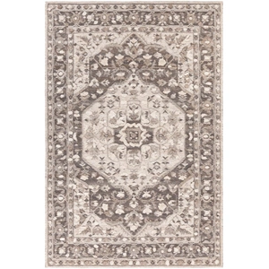 Chandra Daphne Wool/Viscose Rectangular Hand-woven Rug, Brown/Tan/White