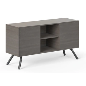 NARBUTAS Arqus Cabinet w/2 Push to Open System Doors, 1 Fixed Shelf & 1 Height-Adjustable Shelf Inside