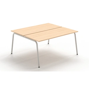 NARBUTAS Round D56.7-inch Melamine Office 2-Desk Bench