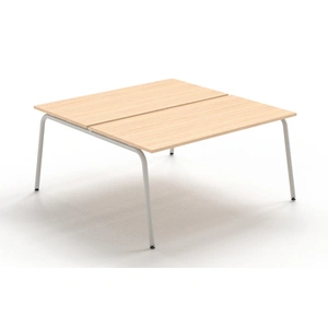 NARBUTAS Round D64.6-inch Melamine Office 2-Desk Bench