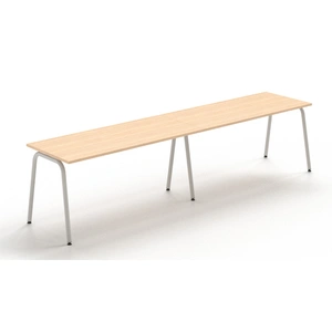 NARBUTAS Round D27.6-inch Melamine Office Single Row 2-Desk Bench