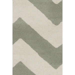 Chandra Davin Rectangular Wool Handmade Rug, Grey/White