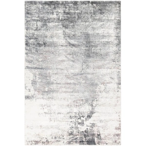 Chandra Dawn Viscose Rectangular Hand-woven Rug, Grey/White