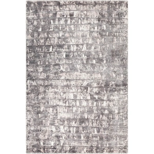 Chandra Dawn Viscose Rectangular Hand-woven Rug, Grey/White