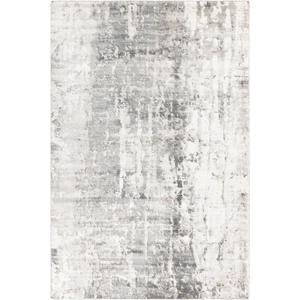 Chandra Dawn Viscose Rectangular Hand-woven Rug, Grey/White