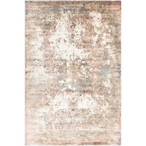 Chandra Dawn Viscose Rectangular Hand-woven Rug, Pink/Brown/Grey/White