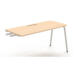 NARBUTAS Round Melamine Office 4-Desk Double-Sided Workstation (2-Desk Bench & 2 Single Desks) w/ Two-Cabinet Combinations & Single Height Shelf Units