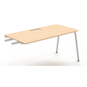 NARBUTAS Round Melamine Workstation Single Desk for 1 Person w/Storage Cabinets, Composition 3