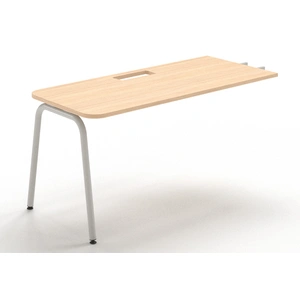 NARBUTAS Round Melamine Office 2-Desk Workstation w/Left Hand Desks, Two-Cabinet Combinations & Single Height Shelf Units