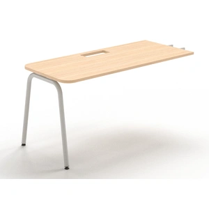 NARBUTAS Round Melamine Office 2-Desk Workstation w/Left Hand Desks, Two-Cabinet Combinations & Single Height Open Shelf Units