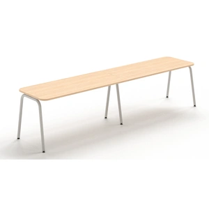 NARBUTAS Round D27.6-inch Melamine Office Single Row 2-Desk Bench w/Rounded Corners