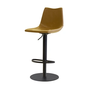Mobital Derby Hydraulic Leatherette Swivel Barstool, Tan