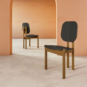 Manhattan Comfort Gales Dining Chair w/Solid Wood Legs (Set of 2)