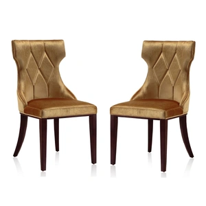 Manhattan Comfort Reine Velvet Dining Chair (Set of 2)