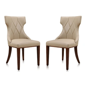 Manhattan Comfort Reine Faux Leather Dining Chair (Set of 2)