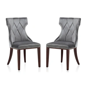 Manhattan Comfort Reine Velvet Dining Chair (Set of 2)